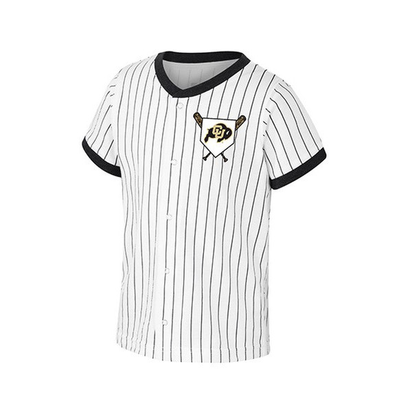toddler-black-and-white-baseball-striped-colorado-buffaloes-button-down-short-sleeve-shirt